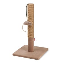 Дряпка Kareline для кошек, джут, с игрушкой, 6.7×55 см