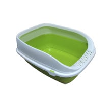 Открытый туалет MPS Beta Plus Maxi Green для кошек с бортиком, зеленый, 49×39×17 см