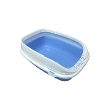 Открытый туалет MPS Beta Plus Mini Blue для кошек с бортиком, синий, 49×39×17 см