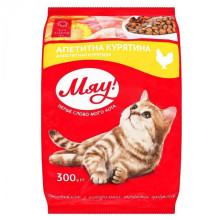 Сухой корм Мяу для кошек, с курицей, 300 г