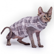 Кофта без рукавів Style Pets GUCH для котів, в клітинку, розмір XS