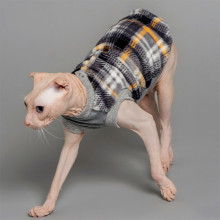 Майка Style Pets Swidex для котів, сірий принт, розмір XS