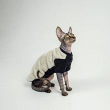 Кофта Style Pets Silver Cat для котів, колір бежевий, розмір XXS