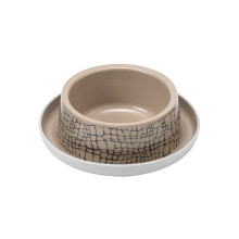 Миска Moderna Trendy Dinner №1 WildLife для кошек и собак, пластик, светло-коричневая, 350 мл, d-16 см