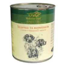 Вологий корм Hubertus Gold для собак, індичка і вермішель, 800 г