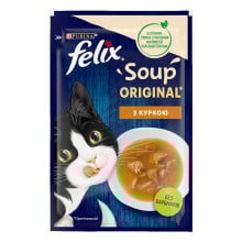 Влажный корм Purina Felix Soup для кошек, суп с курицей, 48 г