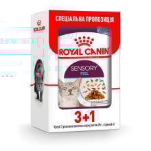 Влажный корм Royal Canin Sensory Feel Jelly для привередливых кошек, кусочки в желе, 85 г, акция 3+1