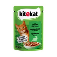 Влажный корм KiteKat для кошек, кролик в соусе, 85 г