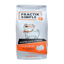 Сухий корм Practik Simple для дорослих собак, з індичкою, 5 кг
