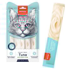 Лакомство Wanpy Creamy Lickable Treats Tuna&Codfish с тунцом, треской, витаминами и таурином, для кошек, 5×14 г
