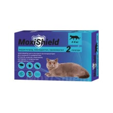 Капли на холку MoxiShield противопаразитарные, для кошек весом 4-8 кг, 0.8 мл, 2 пипетки