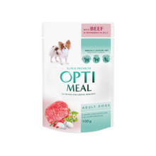 Вологий корм Optimeal Beef&Cranberries Adult для дорослих собак, яловичина та журавлина в желе, 100 г