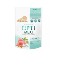 Вологий корм Optimeal Turkey&Carrot Puppy для цуценят, індичка та морква в соусі, 100 г