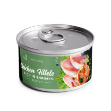 Влажный корм Savory Chicken Fillets rich in Shrimp in Jelly for Adult Cats для взрослых котов, филе курицы с креветками в желе, 70 г