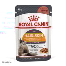 Влажный корм Royal Canin HAIR & SKIN CARE для кошек, для поддержания здоровья кожи и блеска шерсти,кусочки в соусе, 85 г