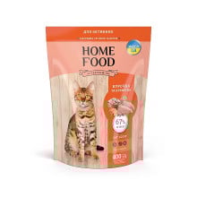 Сухой корм Home Food Супер-премиум для активных кошек, с курицей и креветкой, 400 г