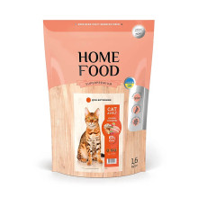 Сухой корм Home Food Супер-премиум для активных кошек, с курицей и креветкой, 1.6 кг