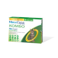 Капли Boehringer Ingelheim НексГард Комбо против паразитов для кошек весом 2.5-7.5 кг, L, цена за 1 шприц