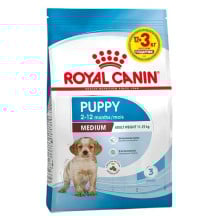 Сухой корм Royal Canin Medium Puppy для щенков средних пород до 12 месяцев, 12 кг + 3 кг в подарок
