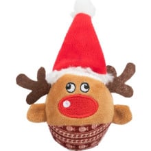 Іграшка Trixie Reindeer для котів, різдвяний олень з брязкальцем, плюш, 6×12 см
