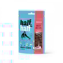 Ласощі Half&Half для цуценят, у формі м'ясних кубиків, з яловичиною, 100 г