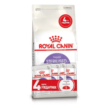 Акционный набор Royal Canin Sterilised 37 для стерилизованных кошек, 2 кг + 4 пауча в подарок