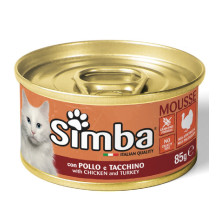 Вологий корм Monge Simba Cat Wet для котів, з куркою та індичкою, 85 г