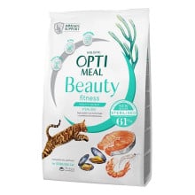 Беззерновой сухой корм Optimeal Beauty Fitness для стерилизованных кошек и кастрированных кошек, 1.5 кг
