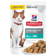 Вологий корм Hill's Science Plan Sterilised Cat Trout для стерилізованих котів, з фореллю, 85 г