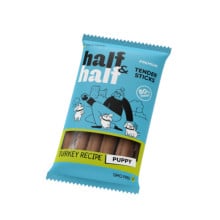 Ласощі Half&Half для цуценят, у формі м'ясних паличок, з індичкою, 100 г