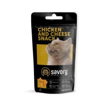 Лакомство Savory Chicken and Cheese Snack для кошек, гурман с курицей и сыром, 60 г