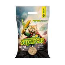 Наповнювач кукурудзяний Collar SuperCat, що комкується для котячих туалетів, 5 кг.