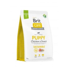 Сухий корм Brit Care Sustainable Puppy для цуценят, курка і комахи, 3 кг