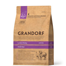 Сухой корм Grandorf Maxi Lamb & Turkey для взрослых собак крупных пород от 1 года, с индейкой и ягненком, 3 кг