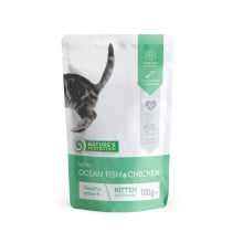 Вологий корм Nature's Protection With Ocean Fish & Chicken Pouch для кошенят, з океанічною рибою і куркою, 100 г