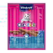 Лакомство Vitakraft, для кошек, мясные палочки с камбалой и Омега-3, 3 шт × 6 г