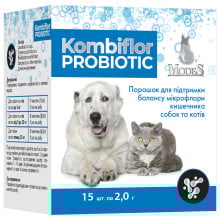 Пробіотик Modes Kombiflor Probitik для підтримки балансу мікрофлори кишечника собак та котів, 15 пакетиків, 2 г