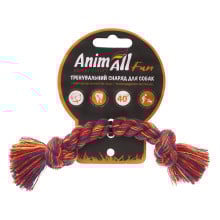 Іграшка AnimAll Fun канат-кістка для собак, різнокольорова, 18 см