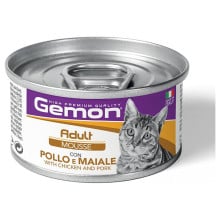 Консервы Gemon Cat Wet Sterilised мясной мусс для стерилизованных кошек, тунец и свинина, 85 г