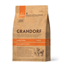 Сухой корм Grandorf Dog Junior Lamb & Turkey для щенков, ягненок и индейка, 10 кг