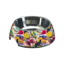 Миска Croci Milamine Toucan, нержавеющая сталь, резиновая основа, смена чаша, 0.4 л, 24 см