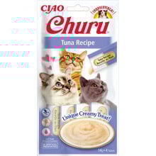 Ласощі Inaba Churu для котів, вершковий мус в стіках, з тунцем, 4×14 г