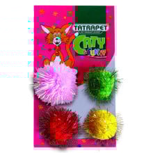 Игрушка Tatrapet Caty funny для кошек, цветные мячики, 4 см