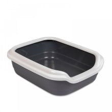 Туалет Природа Comfort M для котів, сірий, 41×30×13.5 см