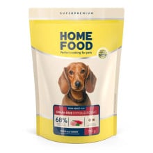 Сухой корм Home Food для собак малых пород, гипоаллергенный, беззерновой, утка и индейка, 700 г