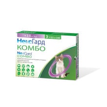 Капли Boehringer Ingelheim NexGard Combo против паразитов для кошек до 2.5 кг, S, 3 шт  (упаковка)