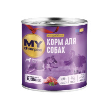 Вологий корм Мій чемпіон, для собак шматочки в желе з телятиною, 415 г
