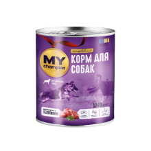 Вологий корм Мій чемпіон, для собак шматочки в желе з телятиною, 1240 г