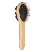Щітка двостороння Flamingo Bamboo 2в1 для собак, S, 19×5.2 см