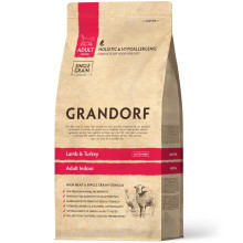 Сухой корм Grandorf Lamb & Turkey Adult Indoor для взрослых кошек, ягненок с индейкой, 2 кг